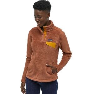PATAGONIA XS Re-tool Snap-t Fleece Pullover in Rust and Mustard colors